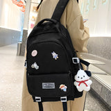 Back to School Girl Waterproof Cute Travel Badge Book Bag Laptop Female Student Trendy Ladies Kawaii College Backpack Women School Bags Fashion