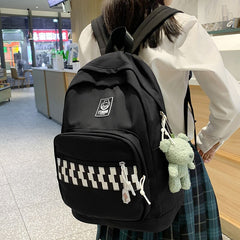 Mojoyce Girl Travel Plaid Harajuku Book Backpack Ladies Kawaii Bag Cool Female Lattice College Backpack Fashion Women Laptop School Bags