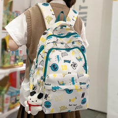 Mojoyce Lady Nylon New Cartoon Printing Girl Kawaii Travel Book Bag Women Cute Laptop School Bag Fashion College Backpack Female Student