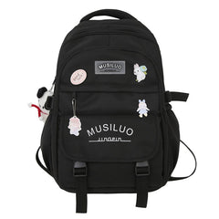 Back to School Trendy Girl Waterproof Travel Badge Book Backpack Ladies Kawaii College Backpack Fashion Women School Bag Cute Female Laptop Bag