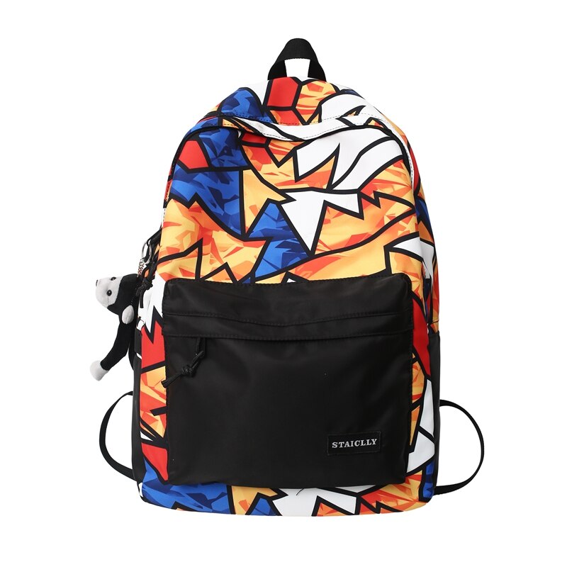 Back To School Women Graffiti School Bag Cool Lady Harajuku College Backpack Trendy Girl Travel Book Backpack Fashion Female Laptop Student Bag