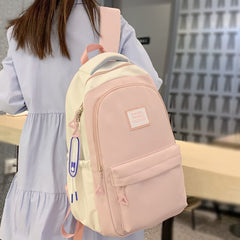 Mojoyce Women Kawaii Pink Laptop School Bag Leisure Girl College Backpack Trendy Female Cute Nylon Backpack Fashion Lady Travel Book Bag