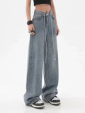 Mojoyce 2022 Women Hip Hop Harajuku Kpop Baggy Jeans Oversize Wide Leg Boyfriend Denim Pants Female Loose Trousers Vintage Streetwear
