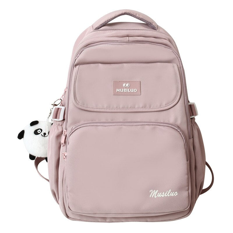 Back to School Trendy Women Pink School Bag New Girl Travel Book Backpack Fashion Ladies Kawaii College Backpack Cool Female Laptop Student Bag