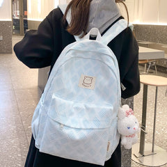 Back to School Lady Kawaii Printing Waterproof College Backpack Fashion Women School Bag Girl Travel Cute Book Backpack Female Laptop Nylon Bag