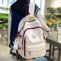 Back to School Lady Waterproof Kawaii College Backpack Girl Travel Trendy Nylon Book Bag Women School Fashion Laptop Female Leisure Student Bag