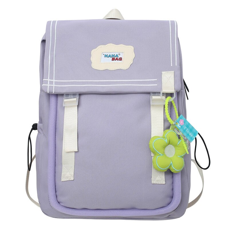 Mojoyce Fashion Ladies Kawaii Purple Travel Book Bag Women Laptop Teen Leisure Girl College Backpack Trendy Female Cute Nylon School Bag