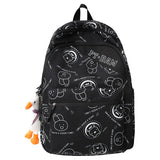 Back to School New Women Cartoon Print Cute School Bag Girl Travel Nylon Book Backpack Lady Harajuku Bag Fashion Female College Backpack Laptop