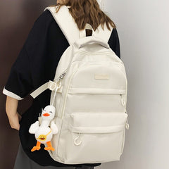 Mojoyce High Capacity Girl Boy White Laptop College Backpack Lady Men Travel Leisure Packet Women School Bag Fashion Female Male BookBag