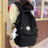 Back to School Lady Waterproof Kawaii College Backpack Girl Travel Trendy Nylon Book Bag Women School Fashion Laptop Female Leisure Student Bag