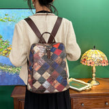 Vintage Backpack Women Leather Rucksack Women's Knapsack Travel Backpacks Shoulder School Bags for Teenage Girls Mochila