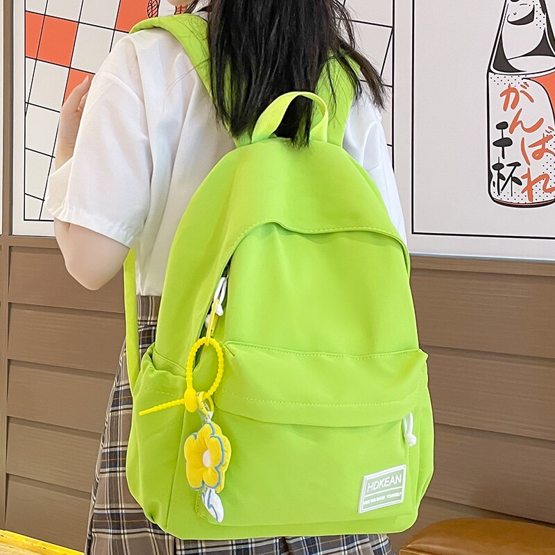 Back to School Women Nylon School Bag Girl Travel Cute Book Backpack Trendy Fashion Lady Kawaii College Backpack Cool Female Laptop Student Bag