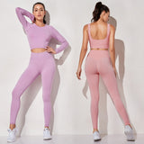 Mojoyce Solid Ribbed Yoga Pants Leggings Women Seamless Sport Leggings Gym Clothing Fitness High Waist Push Up Workout Tights Pants