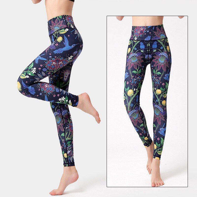 Mojoyce Cloud Hide Women Prints Sports Leggings Fitness Gym Yoga Pants High Waist Sexy Long Tights Running Trouser Workout Plus Size