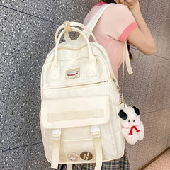 Back to School Lady Travel Nylon Transparent Book Backpack Girl Waterproof Women Kawaii New School Bags Fashion Female Cute Laptop College Cool