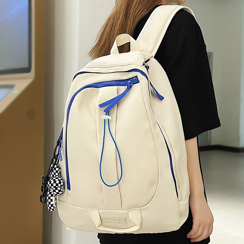 Back to School Fashion Female Book Bags New Men Women School Backpack Trendy Lady Male Travel Student Bag Girl Boy Laptop College Backpack Cool
