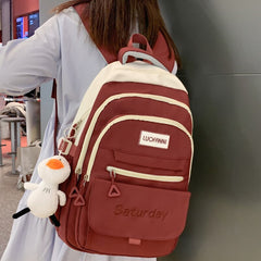 Back to School Trendy Girl Kawaii High Capacity College Backpack Cool Women Laptop School Bag Female Cute Backpack Fashion Lady Travel Book Bag