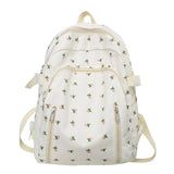 Back To School Cute Floral Laptop Waterproof College Backpack Women Travel Kawaii Student School Bag Ladies Nylon Girl Book Bags Fashion