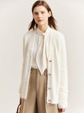 Christmas Gift Mojoyce Sweater Cardigan Women Autumn 2022 New Elegant Fashion Soft V-Neck Single-Breasted Knitted Coat Tops