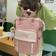 Mojoyce Girl Cute Nylon Travel Waterproof School Rucksack Lady Kawaii Backpack Fashion Women Laptop Mommy Bag Trendy Female College Bags