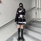 Mojoyce Hip Hop Y2k Streetwear Anime Girl Knitted Sweater Woman Gothic Clothing Pullover Autumn Harajuku Fashion Cotton Sweater Women