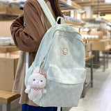 Back to School Lady Kawaii Printing Waterproof College Backpack Fashion Women School Bag Girl Travel Cute Book Backpack Female Laptop Nylon Bag