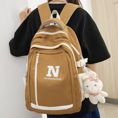 Back to School Male Student Female Trendy Nylon Girl Boy Travel School Bag Cool Men Women Leisure Book Bag Lady Laptop College Backpack Fashion