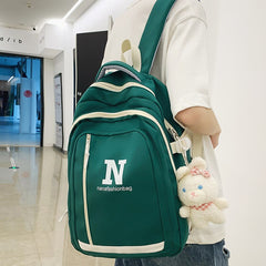 Back to School Male Student Female Trendy Nylon Girl Boy Travel School Bag Cool Men Women Leisure Book Bag Lady Laptop College Backpack Fashion