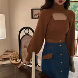 Mojoyce 2022 Autumn Korean Style Sweater Women Fashion Casual Knit Sweater Vest Top Two Piece Set Female Outer Wear Pullover Sweater