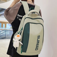 Back To School Women High Capacity Laptop School Bag Girl Leisure College Backpack Fashion Ladies Travel Trendy Female Cute Nylon Book Bag