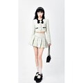 Mojoyce 2 Piece Dress Sets Women 2022 Autumn Office Lady Elegant Crop Jacket Coats + Mini Skirt Causal Chic Korean Fashion Blazers Suits