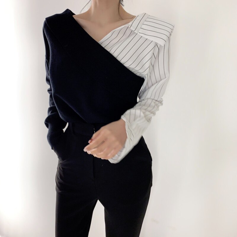 Mojoyce Sweater Women Spring Pullover Girls Sweater Oversize Knitted Summer Tops Vintage Long Sleeve Fall Female Outerwear Knitting Thin Fall Blouse