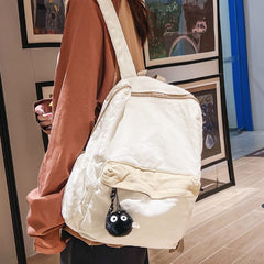 Back to School New Female Canvas Vintage College Backpack Cool Fashion Women Laptop School Bag Girl Travel Book Backpack Lady Kawaii Fabric Bag