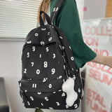 Back To School Girl Kawaii New Number Printing Trendy College Backpack Women Laptop SchoolBag Female Cute Backpack Fashion Lady Travel Book Bag