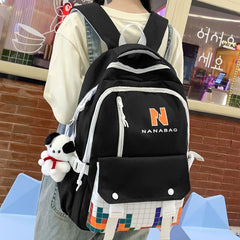 Back to School Girl Leisure High Capacity College Backpack Fashion Printing Lady Travel BookBag Trendy Female Cute Nylon Women Laptop SchoolBag