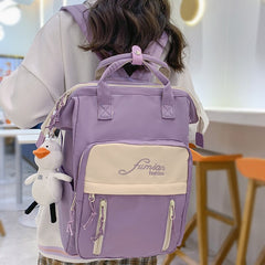 Mojoyce Girl Cute Nylon Travel Waterproof School Rucksack Lady Kawaii Backpack Fashion Women Laptop Mommy Bag Trendy Female College Bags