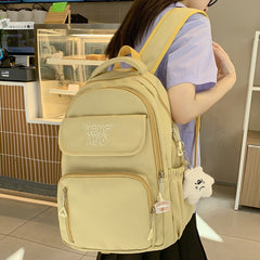 Back To School Cool Nylon White Female Cute College Backpack Fashion Lady Leisure Student Bag Girl Travel Book Backpack Women Laptop School Bag