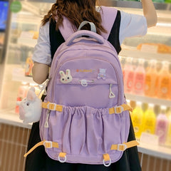 Back To School Fashion Ladies Kawaii High Capacity College Backpack Girl Waterproof Travel Book Backpack Female Laptop Student Women School Bag