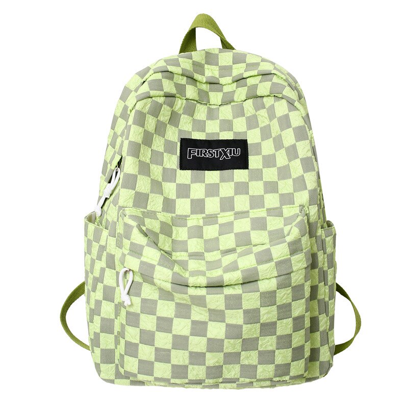 Back To School Girl Plaid Travel Book Backpack Trendy Ladies Kawaii College Backpack Fashion Women Lattice School Bag Female Laptop Student Bag
