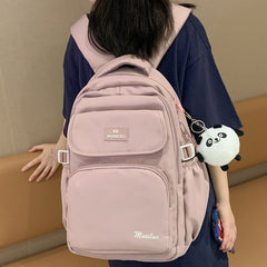 Back to School Trendy Women Pink School Bag New Girl Travel Book Backpack Fashion Ladies Kawaii College Backpack Cool Female Laptop Student Bag