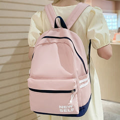 Mojoyce Women Trendy Pink School Bag Ladies Cute Nylon College Girl Travel Book Cool Fashion Female Laptop Bags Teenage Backpack Student