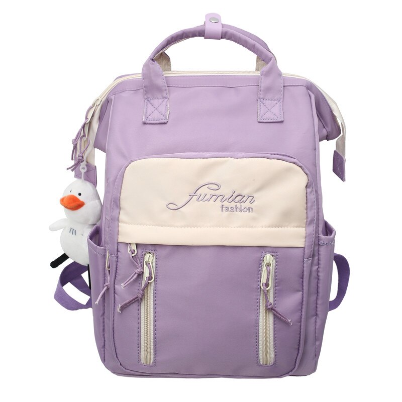 Mojoyce Girl Cute Nylon Travel Waterproof School Rucksack Lady Kawaii Backpack Fashion Women Laptop Mommy Bag Trendy Female College Bags