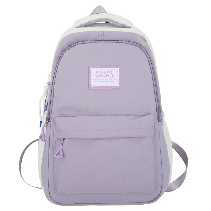 Mojoyce Women Kawaii Pink Laptop School Bag Leisure Girl College Backpack Trendy Female Cute Nylon Backpack Fashion Lady Travel Book Bag