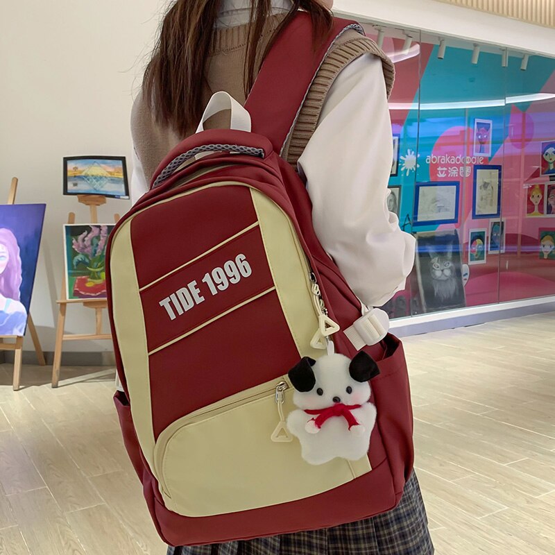Back to School Cool Lady Nylon Student Bag Fashion Female Cute Laptop Leisure College Backpack Girl Kawaii Travel Book Backpack Women SchoolBag