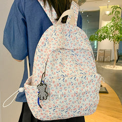 Back To School Floral Laptop Student Bag Lady Cute Book Backpack Trendy Girl Kawaii Travel Backpack Fashion College Women School Bag New