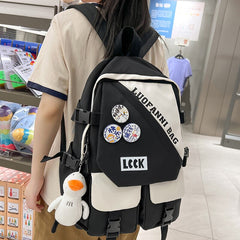 Back to School Trendy Women Waterproof School Bag Girl Travel Book Backpack Fashion Lady Kawaii College Backpack Cool Female Laptop Student Bag