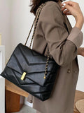 Mojoyce-Simple 4 Colors PU Chain Bag Shoulder Bag