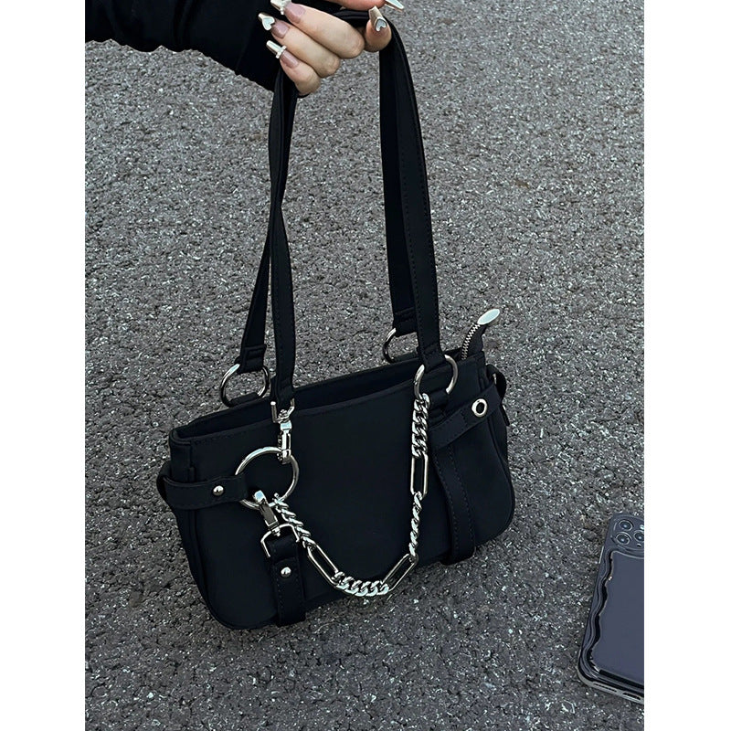 MOJOYCE-Chain Link Edge Shoulder Bag