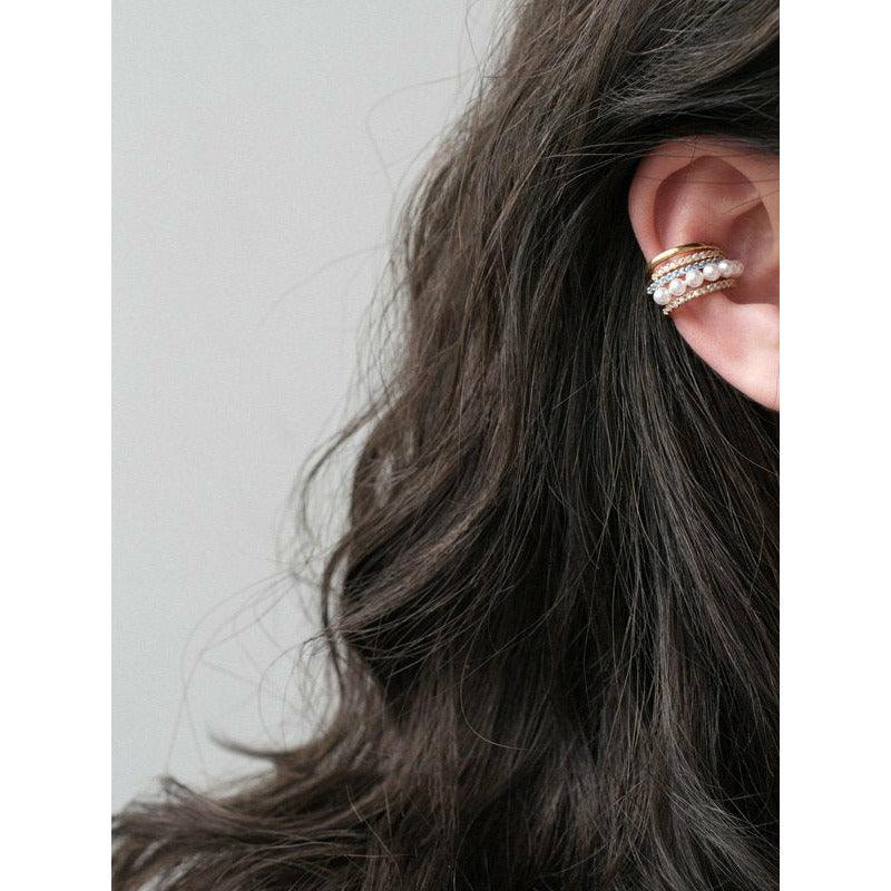 Mojoyce-1PC Retro Simple Multi-Layer Ear Clip Earrings