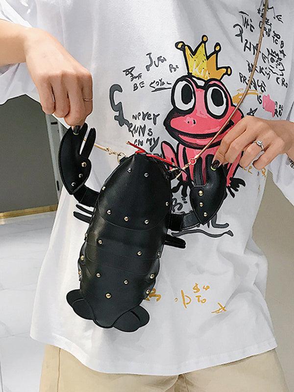 Mojoyce-Stylish Cute Crayfish Shape PU Bags